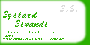 szilard simandi business card