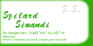 szilard simandi business card